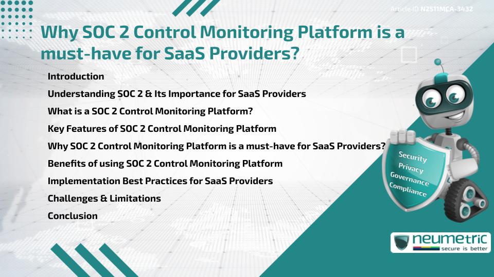 Why SOC 2 Control Monitoring Platform is a must-have for SaaS Providers?