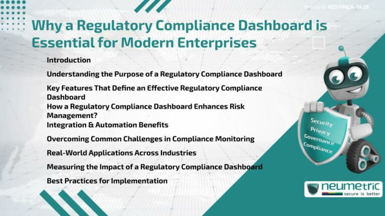 Why a Regulatory Compliance Dashboard is Essential for Modern Enterprises