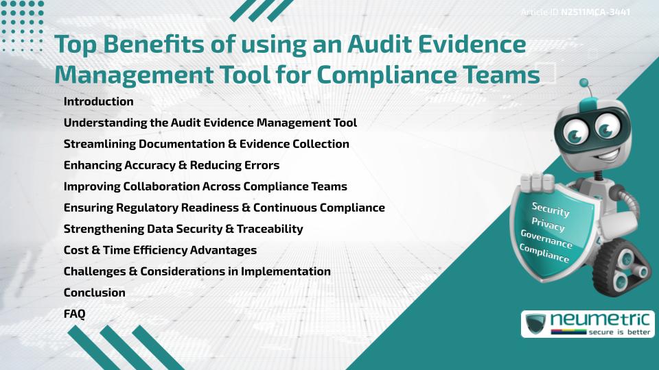 Top Benefits of using an Audit Evidence Management Tool for Compliance Teams