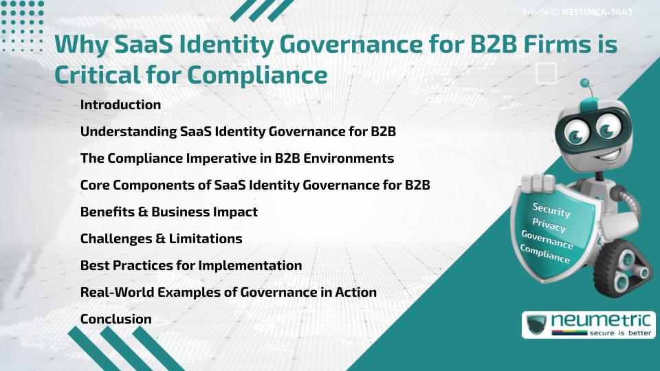 Why SaaS Identity Governance for B2B Firms is Critical for Compliance
