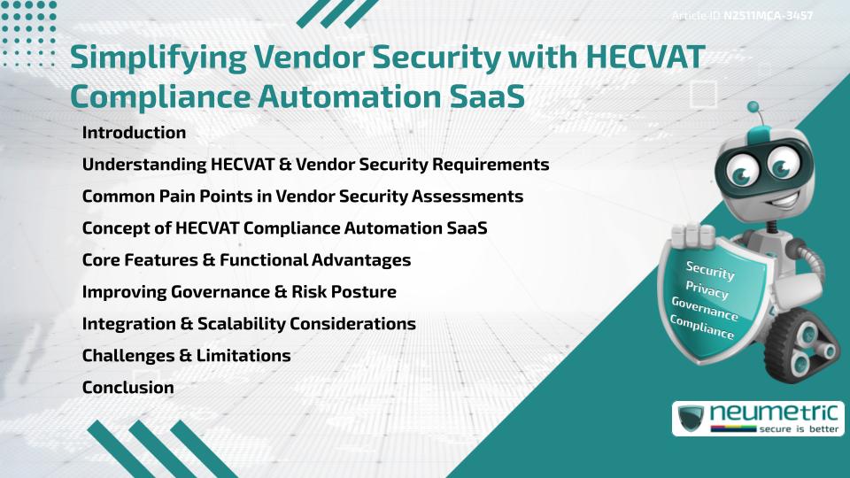 Simplifying Vendor Security with HECVAT Compliance Automation SaaS