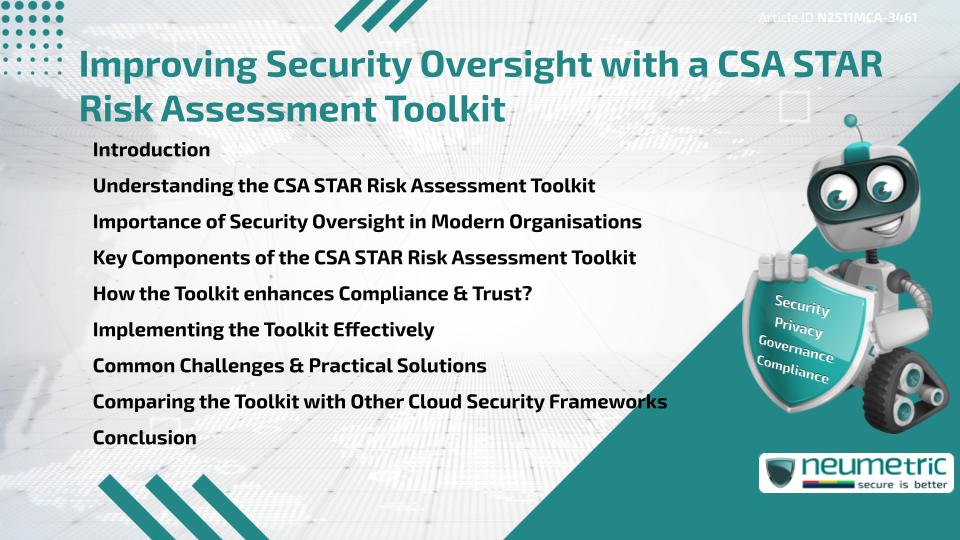 Improving Security Oversight with a CSA STAR Risk Assessment Toolkit