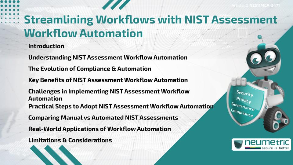 Streamlining Workflows with NIST Assessment Workflow Automation
