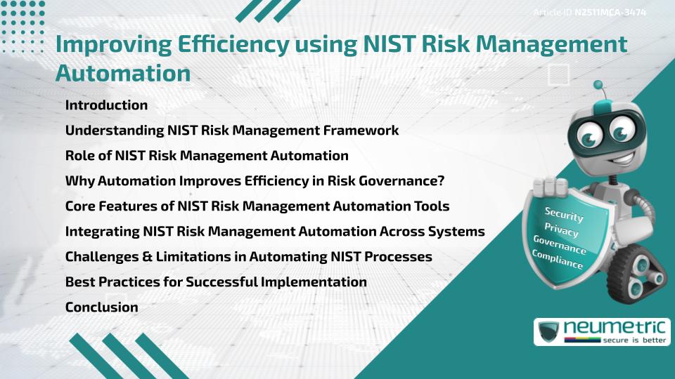 Improving Efficiency using NIST Risk Management Automation