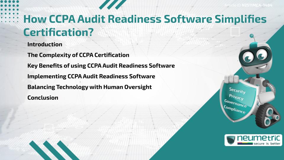 How CCPA Audit Readiness Software Simplifies Certification