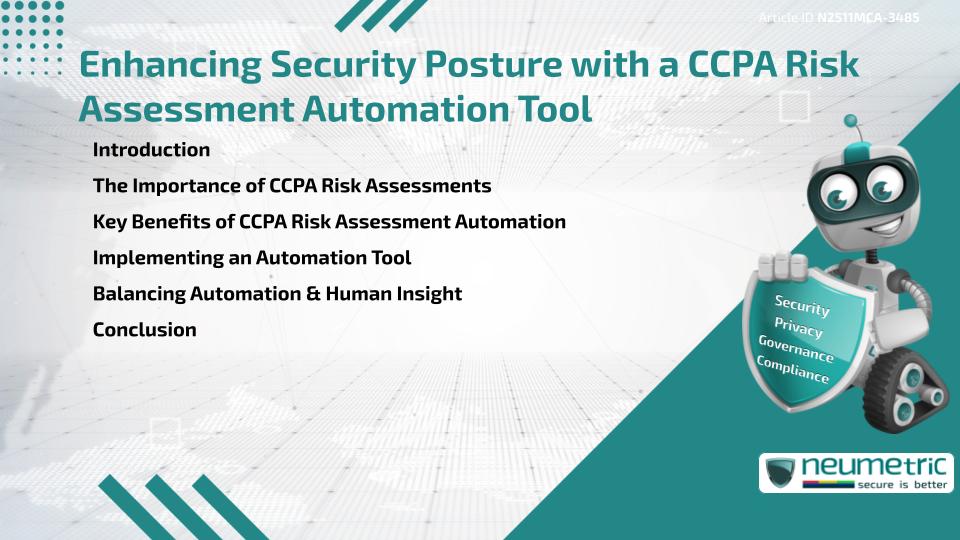 Enhancing Security Posture with a CCPA Risk Assessment Automation Tool