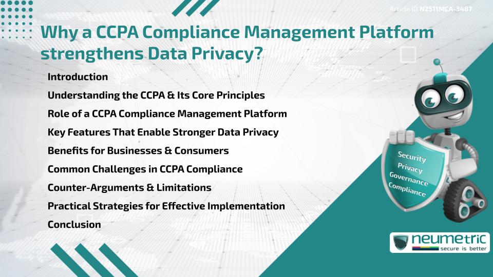 Why a CCPA Compliance Management Platform strengthens Data Privacy?