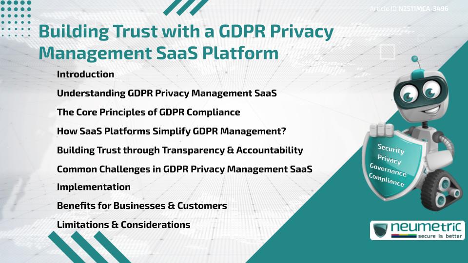 Building Trust with a GDPR Privacy Management SaaS Platform