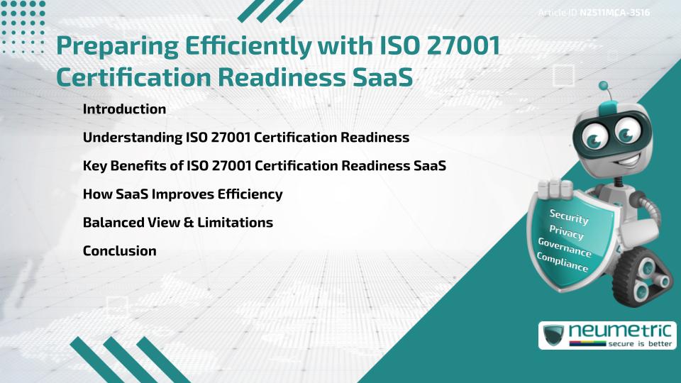 Preparing Efficiently with ISO 27001 Certification Readiness SaaS