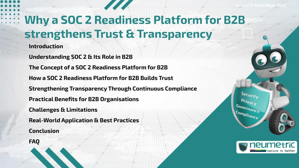 Why a SOC 2 Readiness Platform for B2B strengthens Trust & Transparency