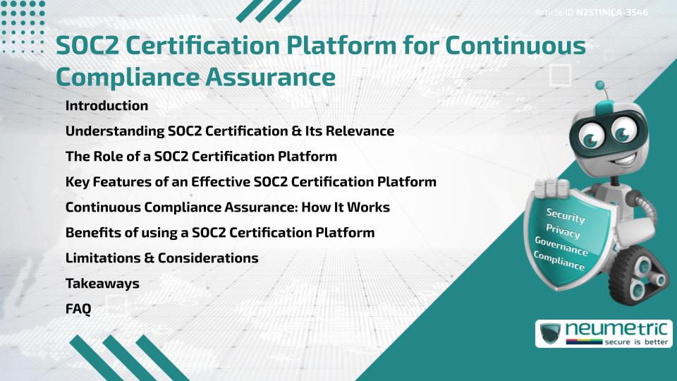 SOC2 Certification Platform for Continuous Compliance Assurance