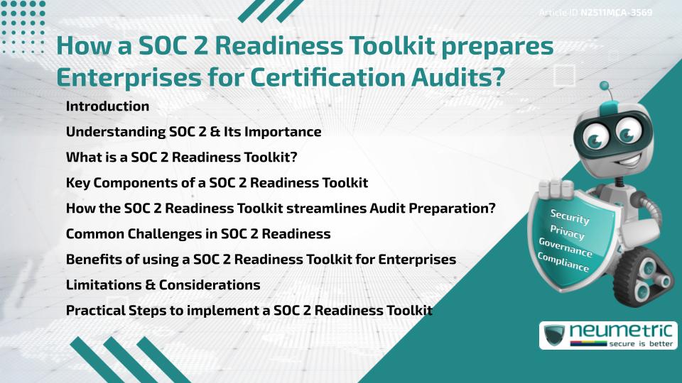 How a SOC 2 Readiness Toolkit prepares Enterprises for Certification Audits?