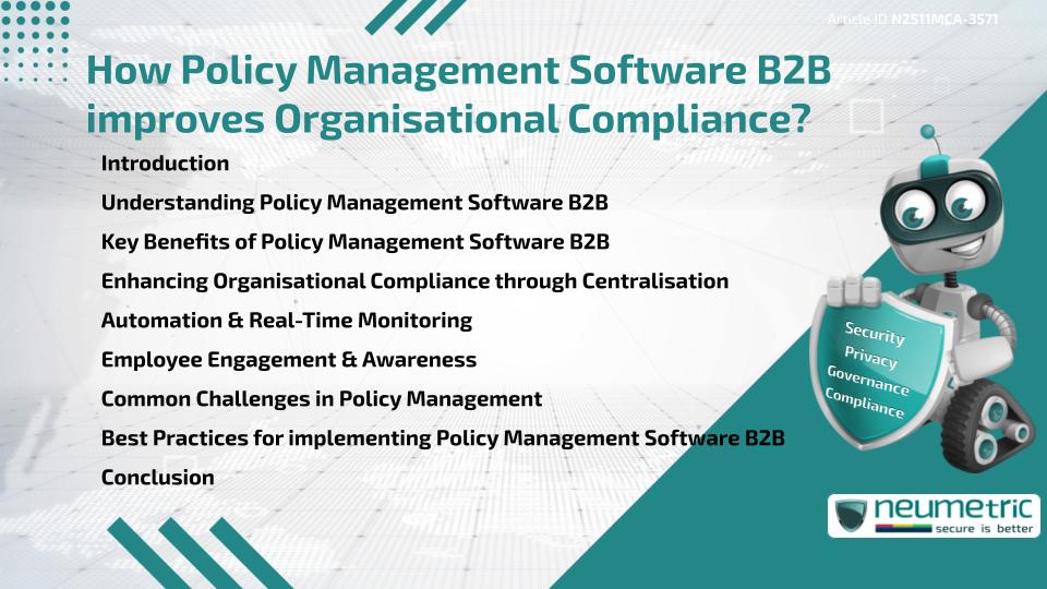 How Policy Management Software B2B improves Organisational Compliance?