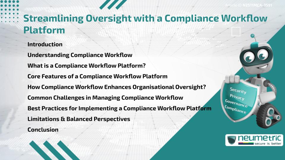 Streamlining Oversight with a Compliance Workflow Platform