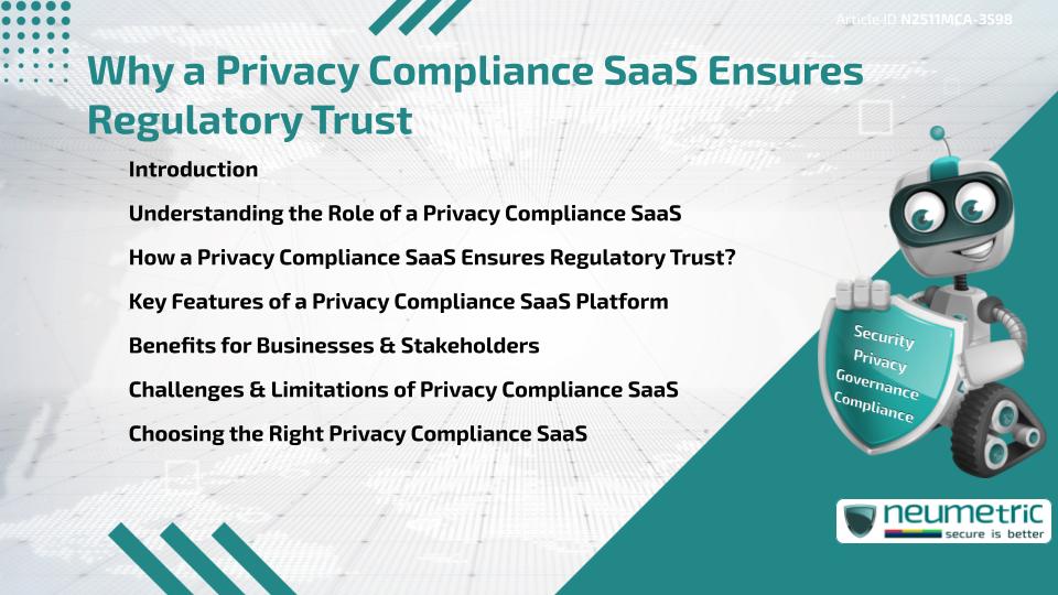 Why a Privacy Compliance SaaS Ensures Regulatory Trust