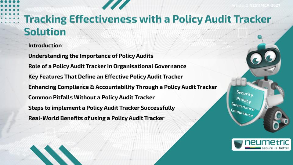 Tracking Effectiveness with a Policy Audit Tracker Solution