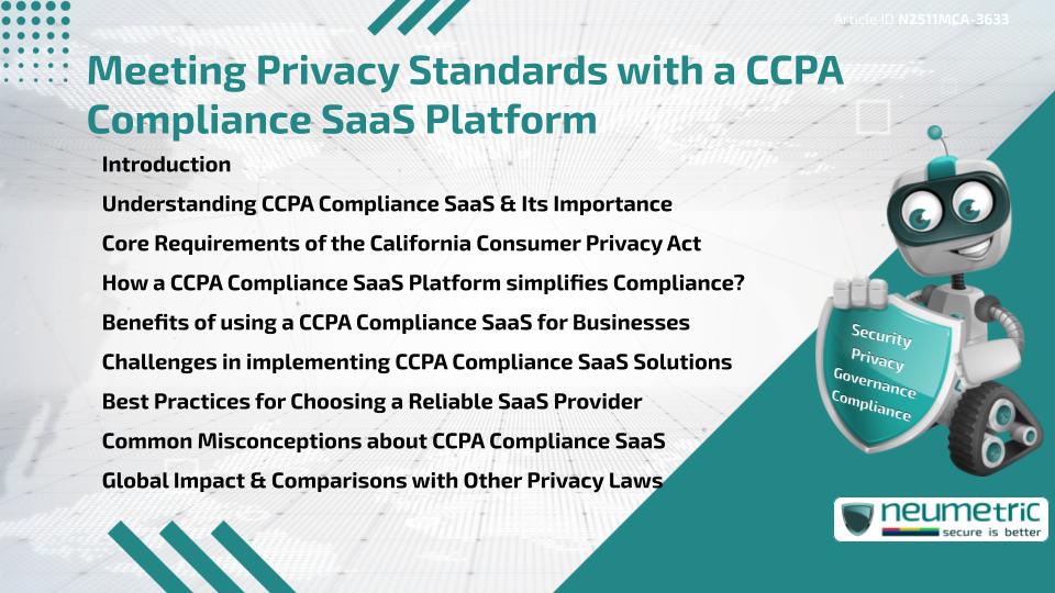 Meeting Privacy Standards with a CCPA Compliance SaaS Platform