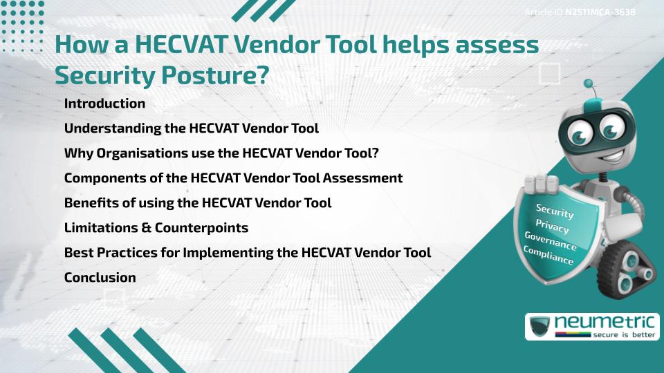 How a HECVAT Vendor Tool helps assess Security Posture?