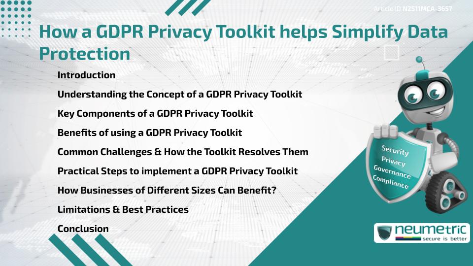 How a GDPR Privacy Toolkit helps Simplify Data Protection