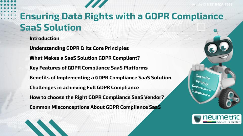Ensuring Data Rights with a GDPR Compliance SaaS Solution