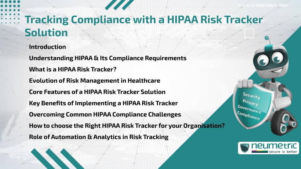 Tracking Compliance with a HIPAA Risk Tracker Solution