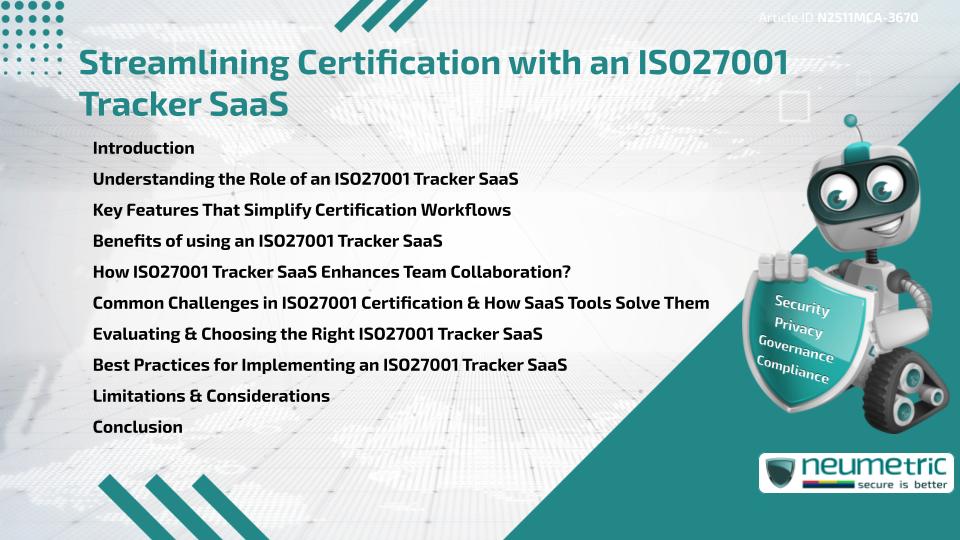 Streamlining Certification with an ISO27001 Tracker SaaS