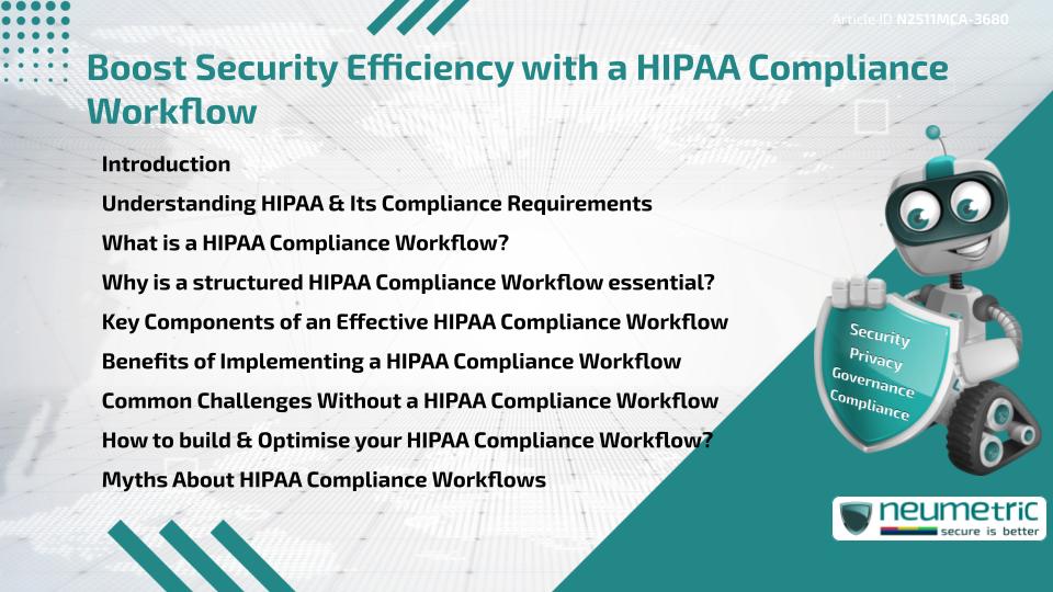 Boost Security Efficiency with a HIPAA Compliance Workflow