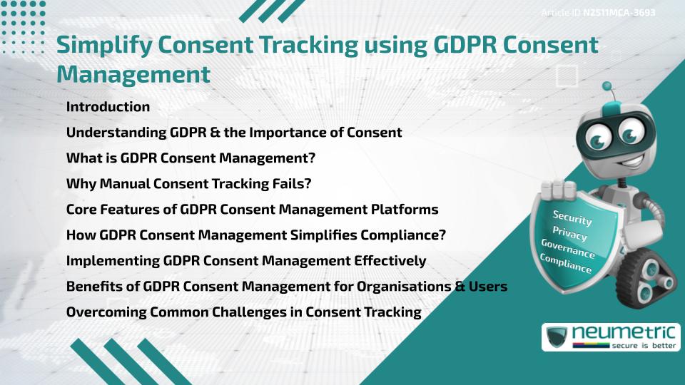 Simplify Consent Tracking using GDPR Consent Management