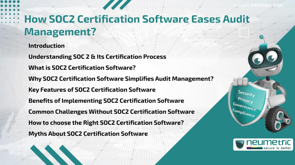 How SOC2 Certification Software Eases Audit Management?