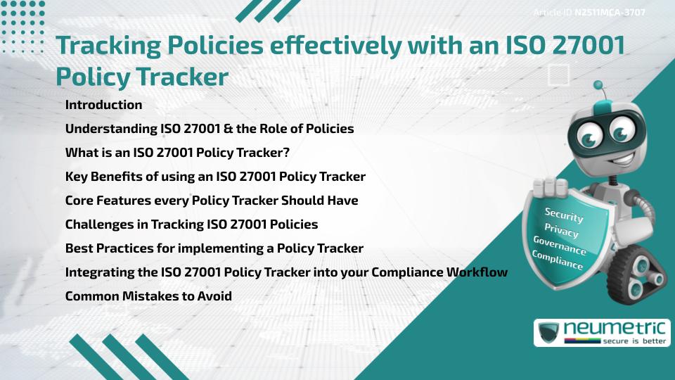Tracking Policies Effectively with an ISO 27001 Policy Tracker