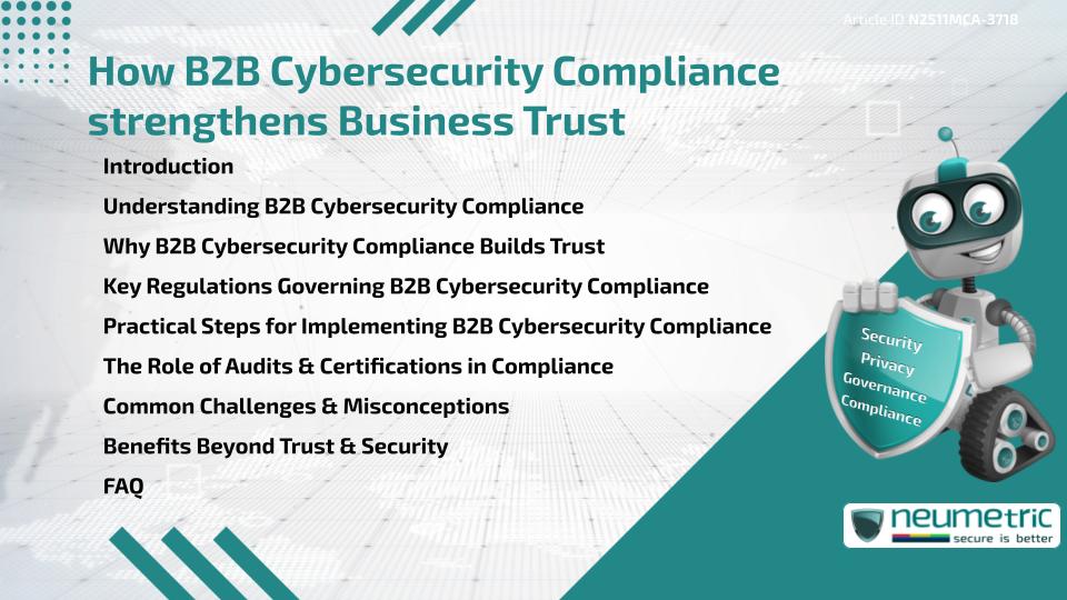 How B2B Cybersecurity Compliance strengthens Business Trust