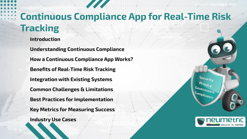 Continuous Compliance App for Real-Time Risk Tracking