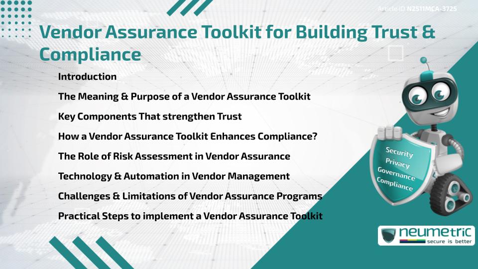 Vendor Assurance Toolkit for Building Trust & Compliance