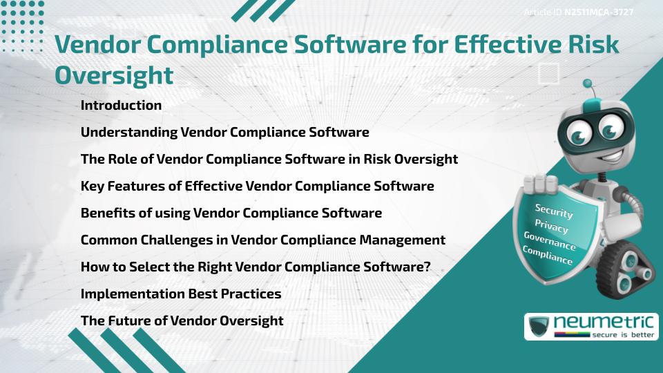 Vendor Compliance Software for Effective Risk Oversight