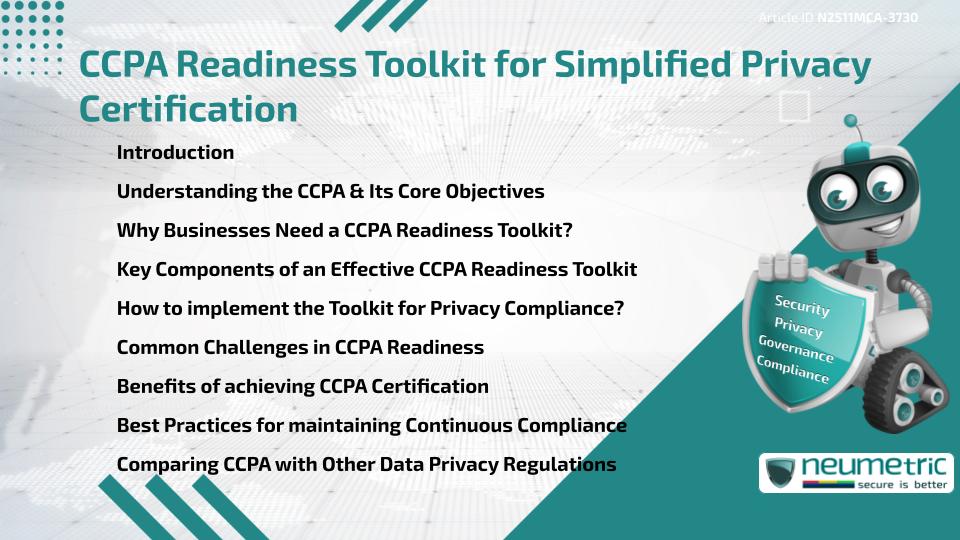 CCPA Readiness Toolkit for Simplified Privacy Certification