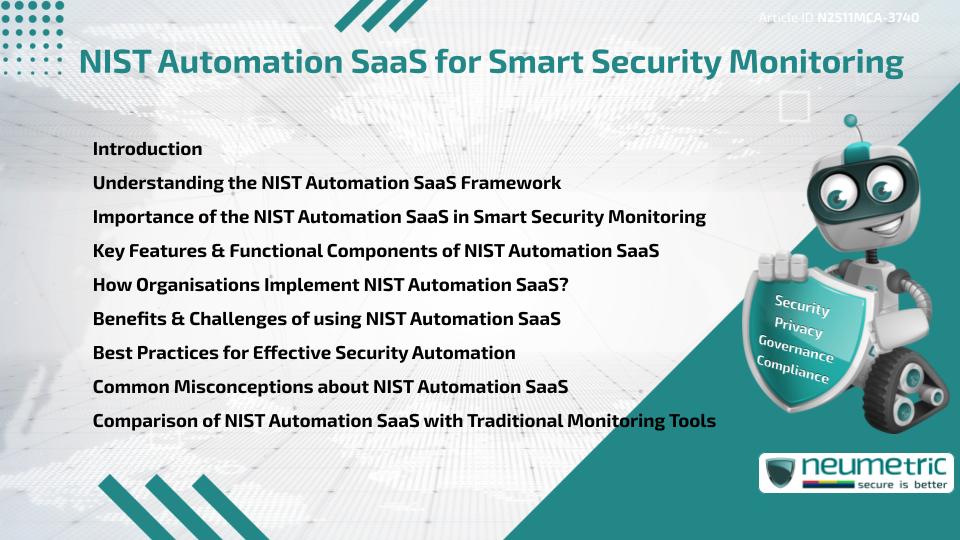 NIST Automation SaaS for Smart Security Monitoring