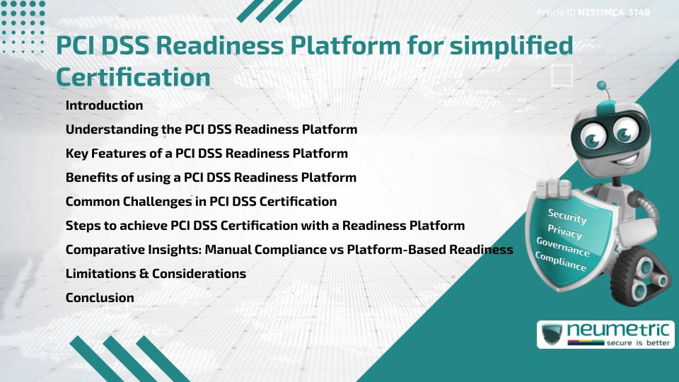 PCI DSS Readiness Platform for simplified Certification