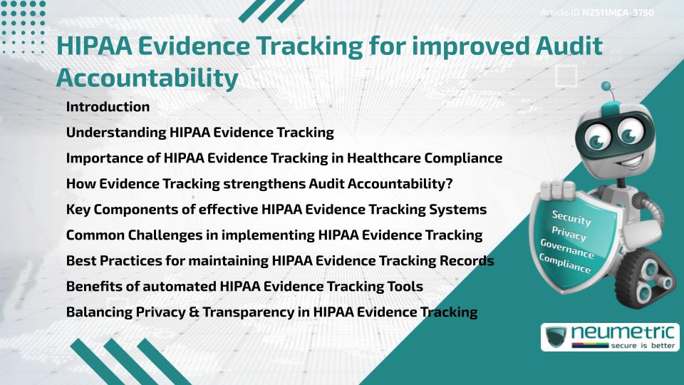 HIPAA Evidence Tracking for improved Audit Accountability