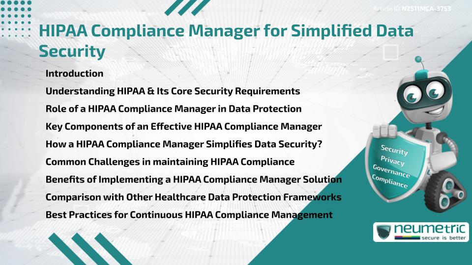 HIPAA Compliance Manager for Simplified Data Security
