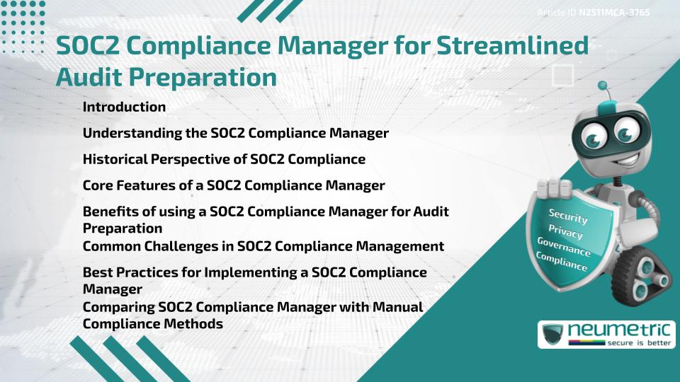 SOC2 Compliance Manager for Streamlined Audit Preparation