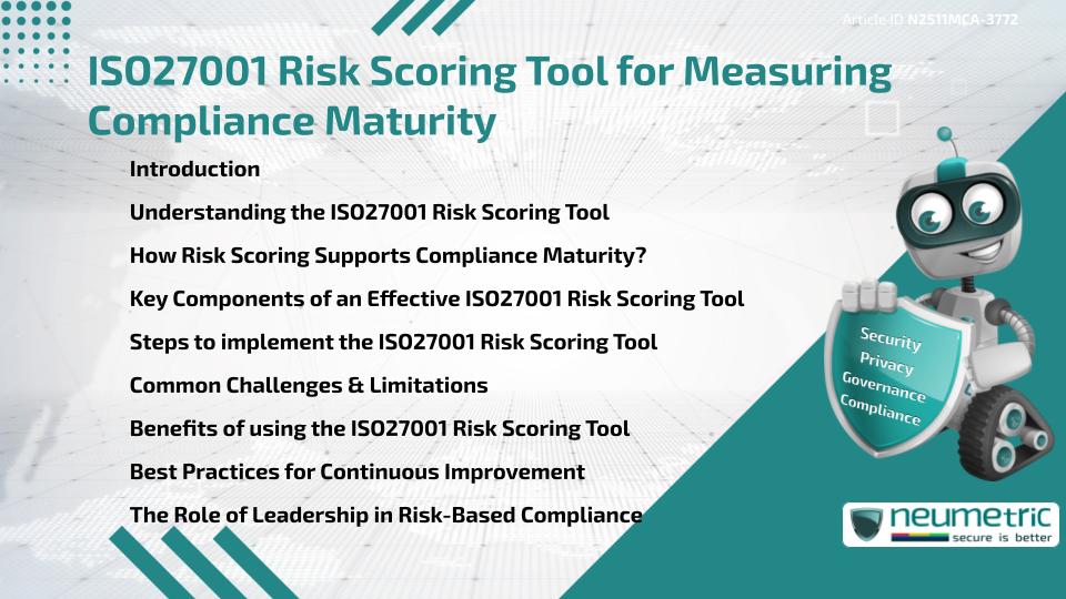 ISO27001 Risk Scoring Tool for Measuring Compliance Maturity