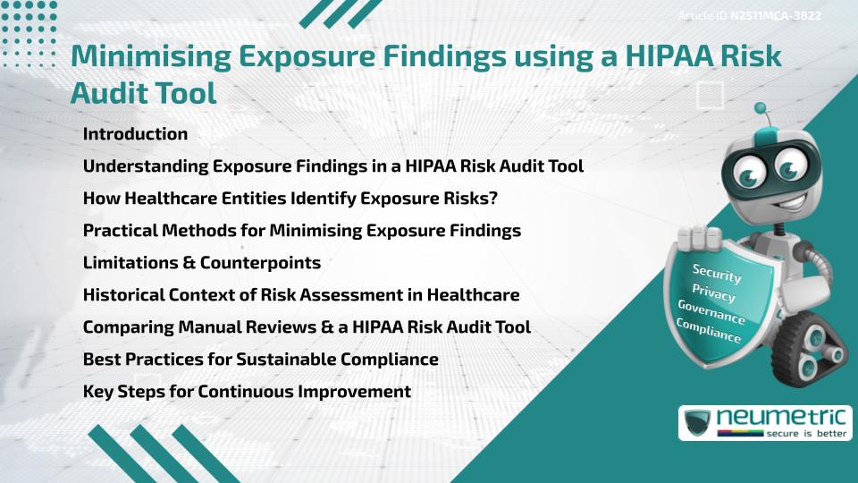 Minimising Exposure Findings using a HIPAA Risk Audit Tool