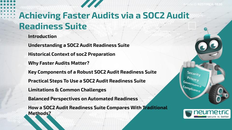 Achieving Faster Audits via a SOC2 Audit Readiness Suite