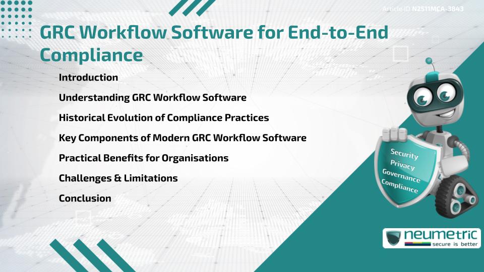 GRC Workflow Software for End-to-End Compliance