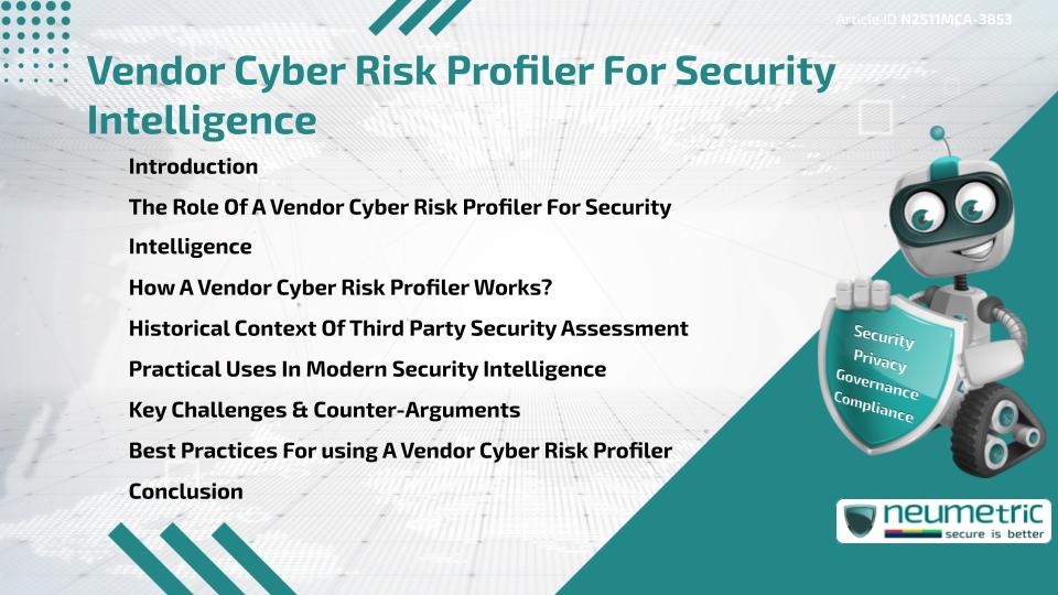 Vendor Cyber Risk Profiler For Security Intelligence