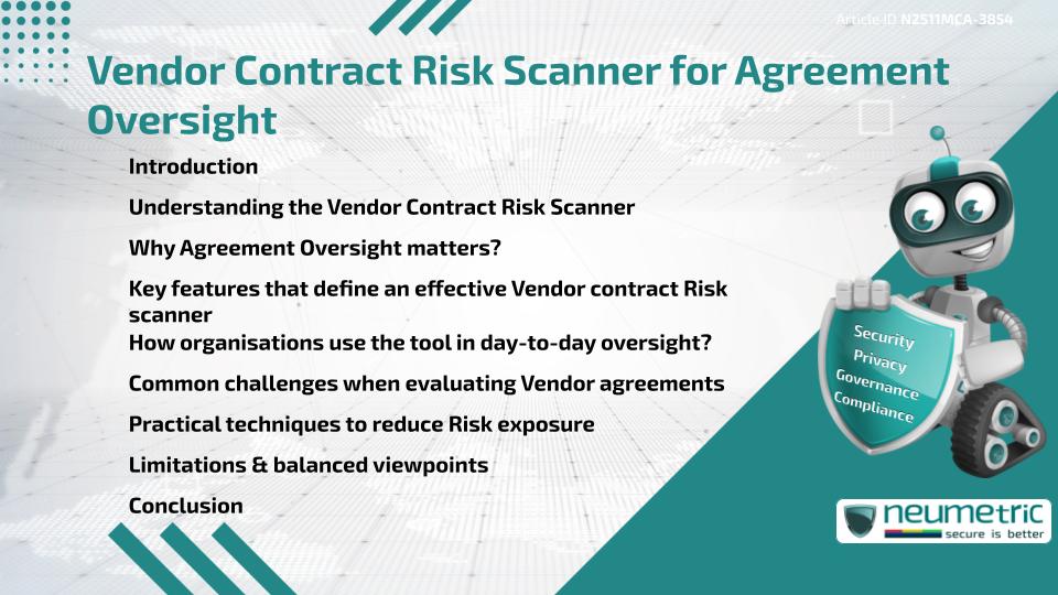 Vendor Contract Risk Scanner for Agreement Oversight