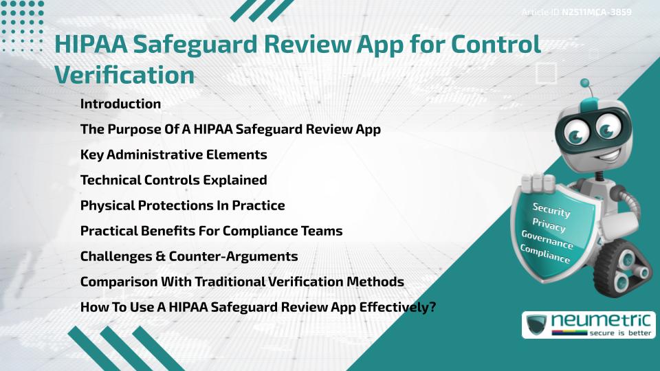HIPAA Safeguard Review App for Control Verification
