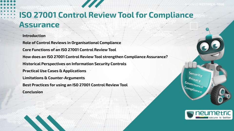 ISO 27001 Control Review Tool for Compliance Assurance