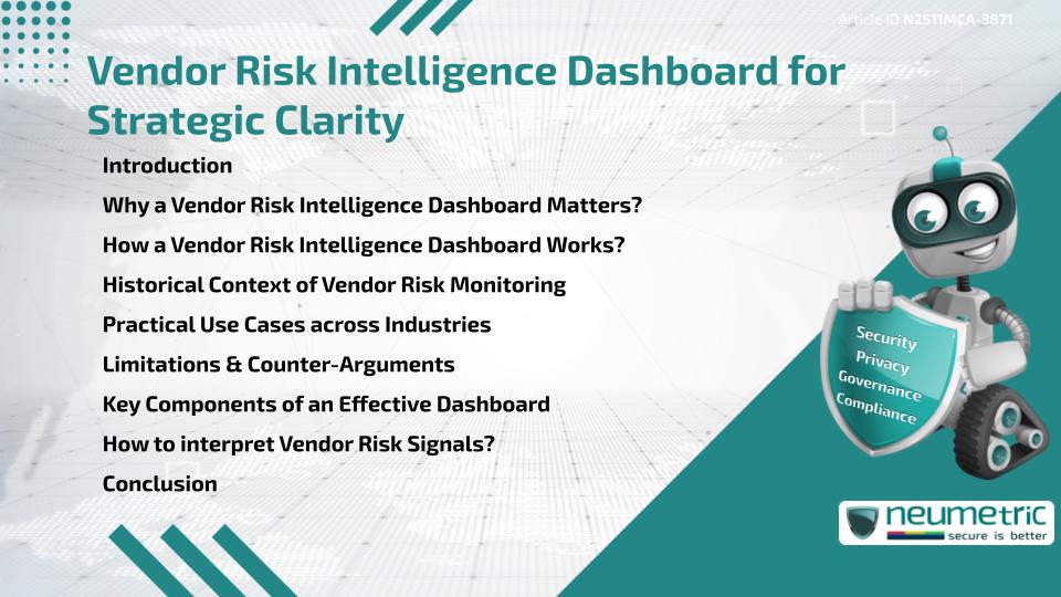 Vendor Risk Intelligence Dashboard for Strategic Clarity