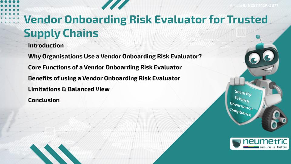 Vendor Onboarding Risk Evaluator for Trusted Supply Chains